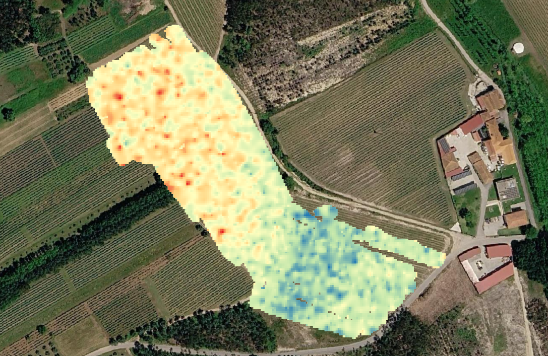 Luís Pato vineyard soil variability map